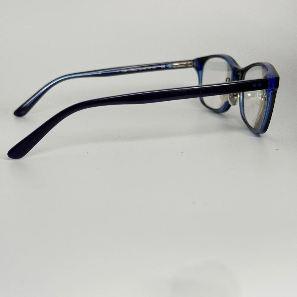 Unbranded Blue Rectangular Eyeglasses Frames 1789-1 c.6022‎ 52-16-130 AM